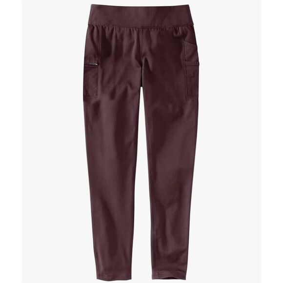 Carhartt FORCE LIGHTWEIGHT LEGGINGS IN BLACKBERRY womens LARGE TALL NWT - Picture 1 of 4